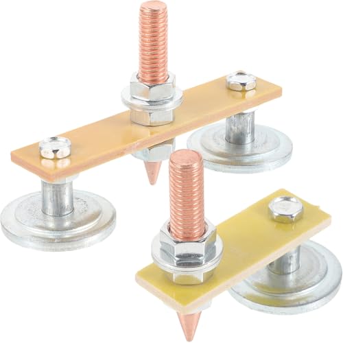 Abrazadera de tierra magnética para soldadura de hierro resistente pack de 2 2