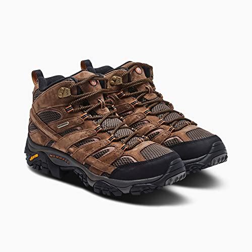 Merrell Men's Moab 2 Mid Waterproof Hiking Boot, Earth, 8 M US - Thumbnail 4