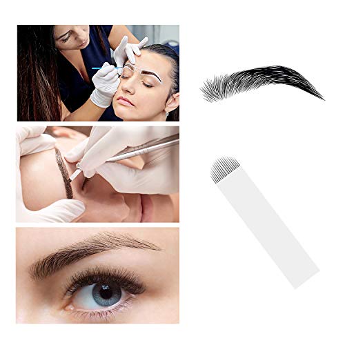 Microblading Needles – Biomaser 50Pcs 18 Pins U Shape Blade Disposable Microblade Needles Permanent Makeup Tattoo Needle For Manual Pen Eyebrow Tattoo Machine (18U) #TOP2