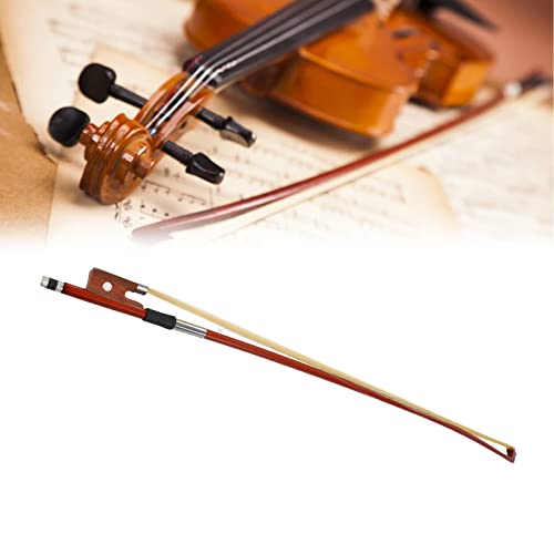 Arco de Violino de Crina de Cavalo, Mandril de Arco de Violino Reto para Prática (4/4)