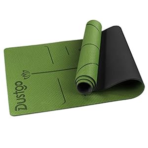 Dustgo Yogamat, antislip, TPE-gymnastiekmat, fitnessmat, huidvriendelijke oefenmat met draagriem en tas, sportmat voor yoga, pilates thuistraining, 183 x 61 x 0,6 cm, keuze uit 7 kleuren