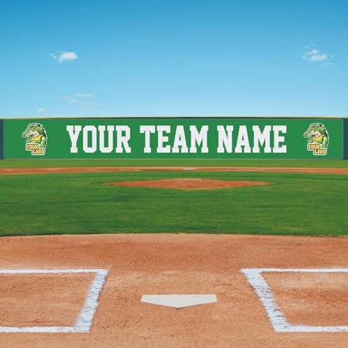 Custom Baseball Mesh Fence Wrap, 4x50 Ft Field Windscreen Banner with Plastic Grommets Every 2 Ft...