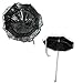 Parapluie Ombrelle en Vinyle Dentelle Et Rubans Cérémonie Mariage Parasol Gothique Lolita Déguisement Cosplay Convention - Coloris Noir - Hauteur 74cm Et Diamètre Ouvert 73cm