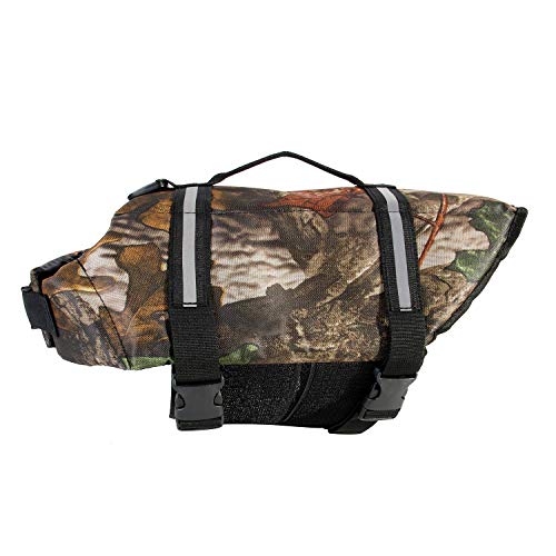 Camo Pet Life Preserver Jacket,Camouflage Dog Life Vest with Adjustable