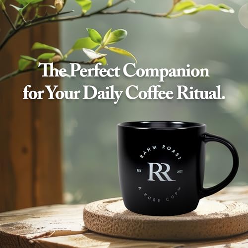 Set 2 Mugs Cafeteros de Cerámica Negra Moderna 16 oz miniatura 3