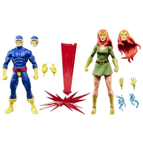 Hasbro - 収集品 - X-Men '97 - マーベルレジェンド - サイクロプス&ジーングレー アクションフィギュア 2パック - 収集品 - マルチカラー