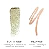 Morphe Mixed Signals Dual-Ended Eyeshadow Stick - Cream Eyeshadow Pigment & Chrome Liquid Flakes for Bold, Layered Eye Makeup Looks - Partner/Player (0.028 oz)