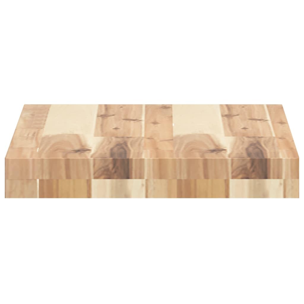 Piano per Tavolo Rettangolare in Legno Massello Acacia 40x30x4 cm, Superficie Liscia Non Trattata per Personalizzazione, Solido e Durevole per Rinnovo Casa o Contesti