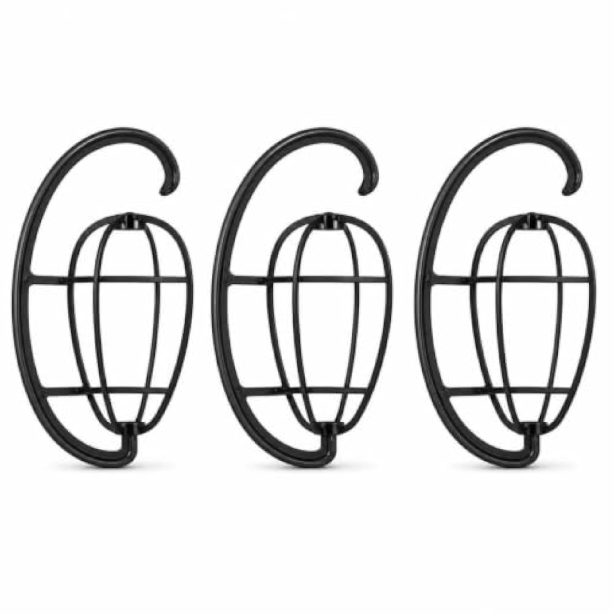 Portable Wig Stand for Drying and Displaying Wigs and Hats, Black - 3 Pack
