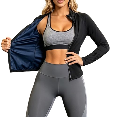 Chaqueta de yoga y running con efecto sauna para sudar intensamente durante tus ejercicios