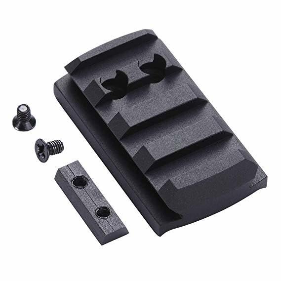 Eastern Tactical Supply Picatinny Rail Sight Mount Plate Fits Glock G17 19 22 23 26 27 34 for Install Pistol Red Dot Sight (Black)