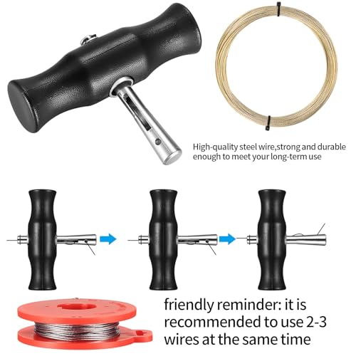 5 Windschutzscheibe Removal Tools, Schneidedraht mit Griff: 2 Auto Windschutzscheiben Entfernungswerkzeug, 3 Rollen Draht, Auto Fenster Entfernung Werkzeug, Schneidedraht Windschutzscheibe Werkzeug