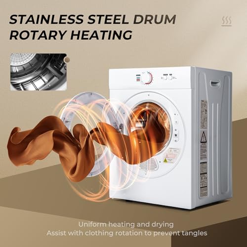 Image of Euhomy 1.8 Cu.Ft Portable Clothes Dryer 1020W Compact Laundry Drying