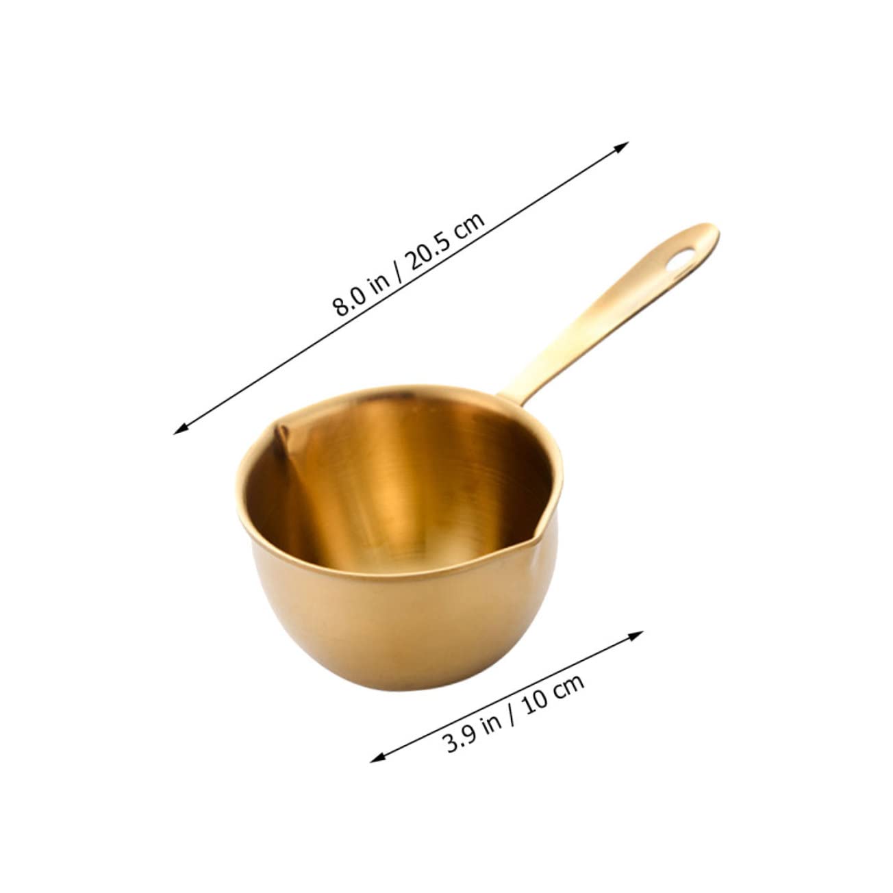 DECHOUS Pentolino 10cm in Acciaio Inox 304, Mini Pentola per Salsa da 200ml con Manico, Multiuso e Anti-scottatura per Casa