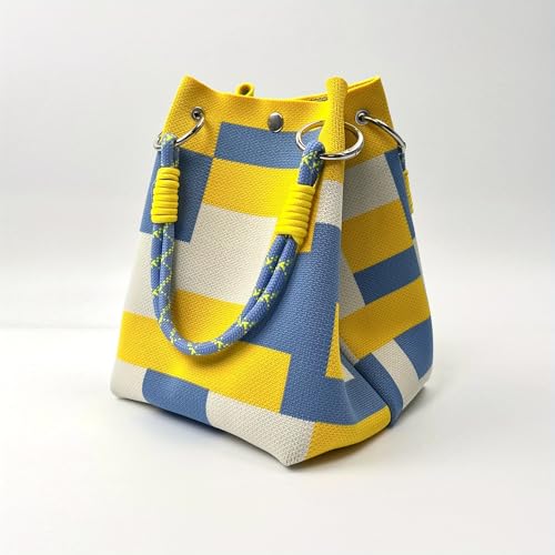 Bolso Tote tejido floral vintage con hebilla y correa fija