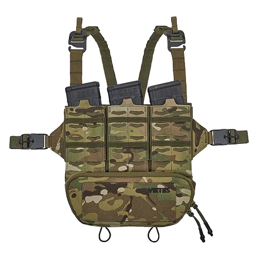 VIKTOS Taculus MX Tactical Versatile Durable Adjustable Waterproof Elastic Webbing EDC Vest Chest Rig with Belly Pouch, Multicam