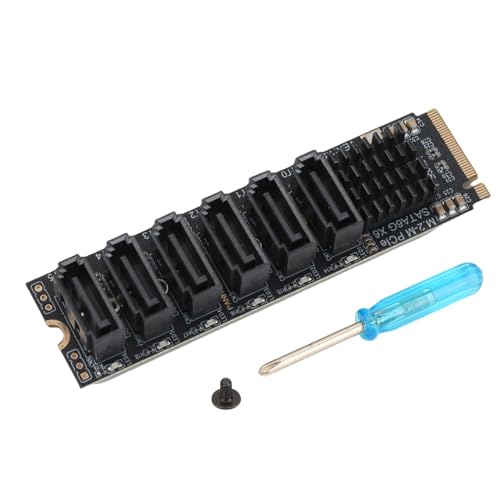 Carte adaptateur M.2 vers SATA 3.0 Pissente 6 ports pour extension de stockage PC
