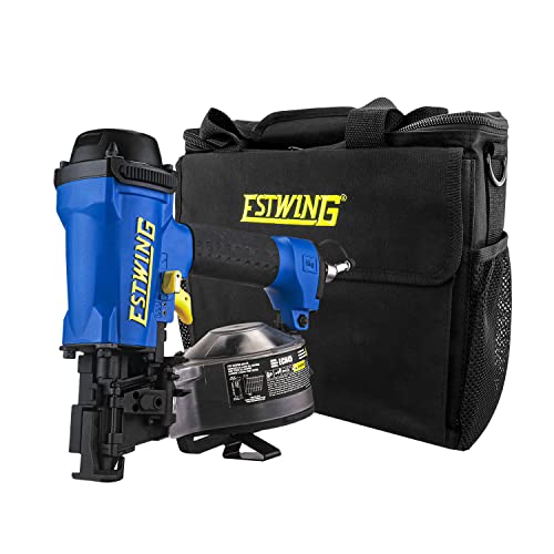 Estwing ECN45 Pneumatic 15 Degree 1-3/4" Coil Roofing Nailer with 1/4" NPT Industrial Swivel Fitting and Bag by Estwing - Used condition - US$125.89
