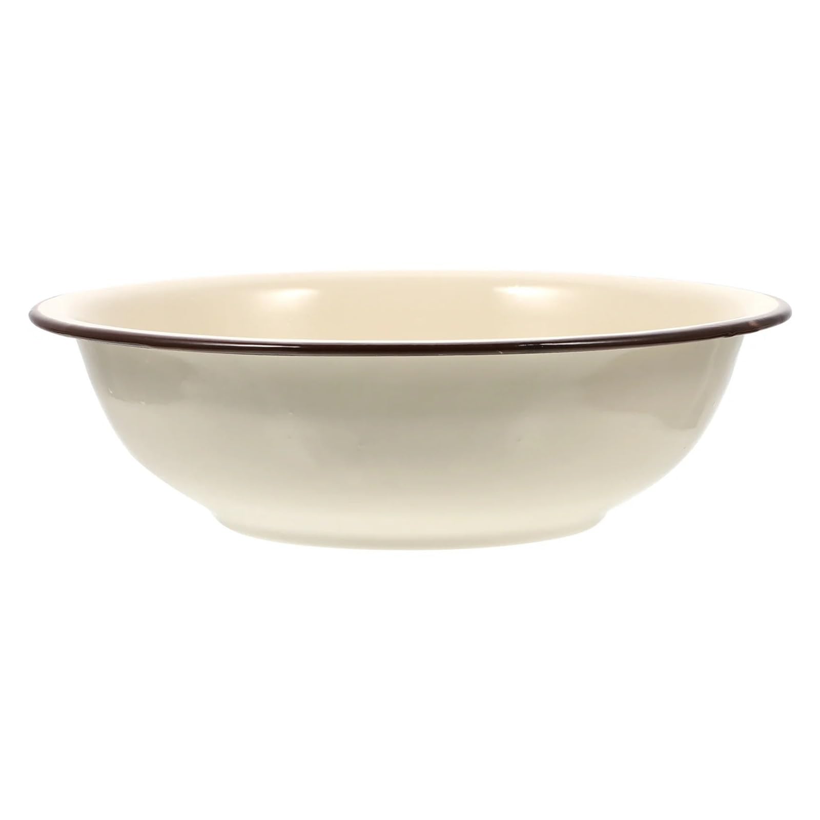Récipient salade vintage et saladier en émail blanc pour table rétro