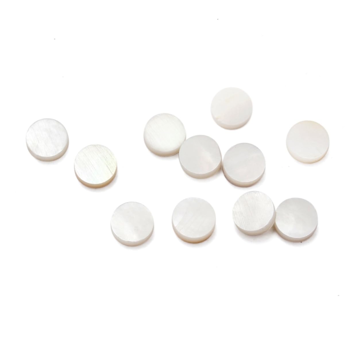 Garneck 6.3mm Guitar Fretboard Dots 10 Pack White Shell Sound Dot Inlays Easy Mounting for Guitar Ukulele