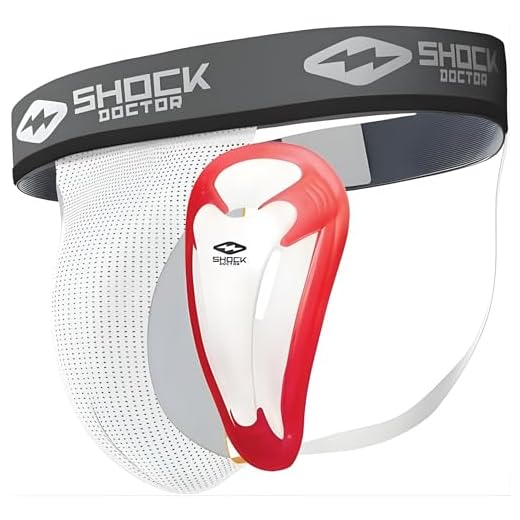 ShockDoctor Herren Tiefschutz Suspensorium mit Bioflex Cup, Weiß (White), L
