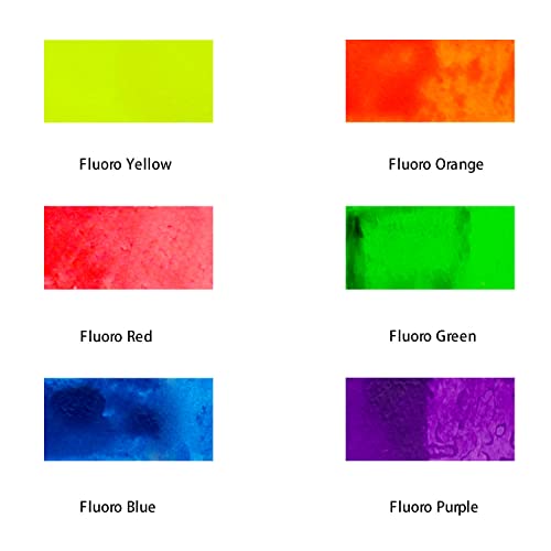 Mont Marte Acrylic Ink Premium 6pc x 20ml (0.7 US fl.oz), Acrylic Inks for Artists Fluoro Colours - Image 3