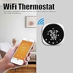 Smart Thermostat for Home App Control, Programmable Digital Thermostat 16A Temperature Controller for Water Electric Floor Heating Water Gas Boiler (AC90 to 240V)