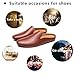 Men's Leather Simple Flat Casual Mule Clogs Fashion Slip On Comfortable Breathable Closed Pointed Toe Backless Dress Loafers for Work Party Wedding Walking (Brown,10.5)