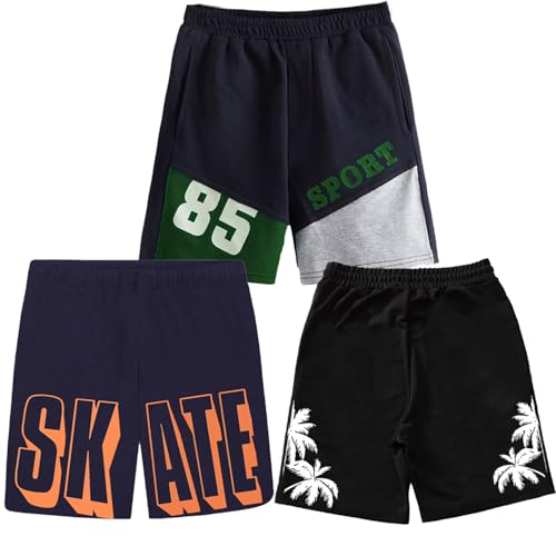 Image of Boys and Girls Cotton Printed Shorts (Pack of 3)