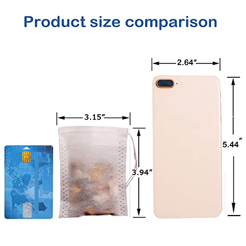 Tea Filters Bags, Safe & Natural Material, Disposable Tea Infuser, Empty Tea Bags With Drawstring For Loose Leaf Tea Steeper,Coffee, Spice, Herbs,Set Of 100（3.15 X 3.94 Inch ）(White) #TOP1