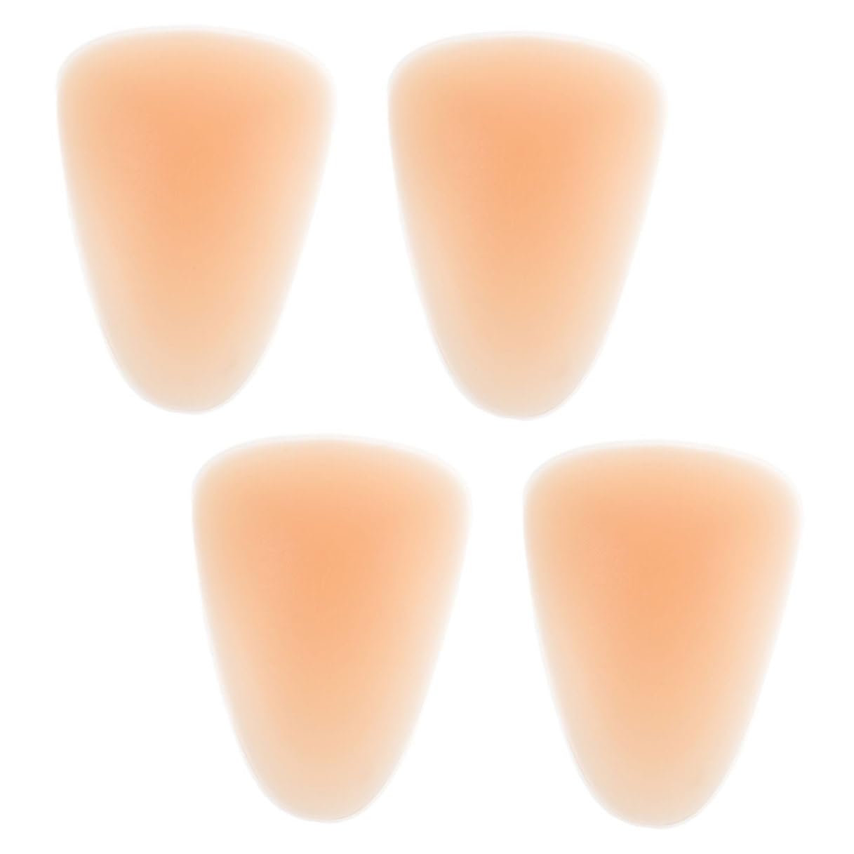 Ginocchiere Pattinaggio Silicone 4 Pezzi Beige Protezione Ginocchio Assorbimento Urti Supporto Sport Corsa Hockey Skate Adulto