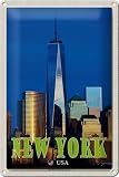 Femer Blechschild Reise 20x30cm New York USA One World 