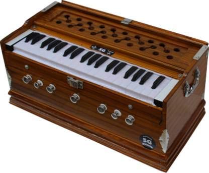 SG 7 STOPPER, Double Bellow, 39 Key, Two Reed(Bass-Male),3 1/4 Octave 3.1/4 Octave Hand Pumped Harmonium natural