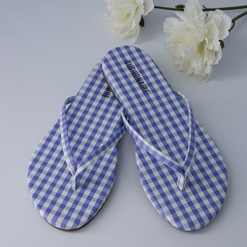 Image of CUSHIONAIRE Cruise Lightweight Womens Flip Flops, Comfortable Beach Sandals for Women with Cushioned Footbed & Flexible Slip On Design