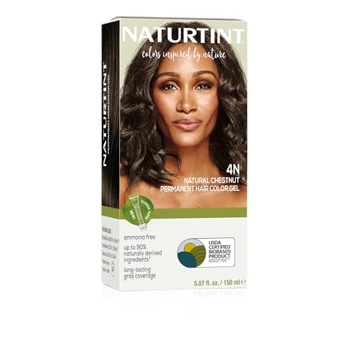 Naturtint 4N Natural Chestnut Permanent Hair Color (Pack of 1), Ammonia Free, Vegan, Cruelty Free, up to 100% Gray Coverage, Long Lasting Results (Packaging may vary)