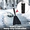 Ice Scraper with Saw-Tooth Edge - Heavy Duty Ice Chopper for Driveway, Sidewalk, Serrated Blade for Ice Breaking Tool, Effortless Removal of Thick Ice, Ice Scraper Chopper with 62-inch Long Handle #4