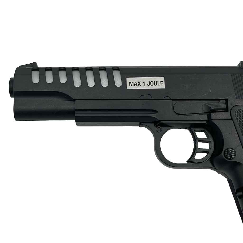 Saigo Hi-capa SG00060 Pistola Airsoft-Modello a Molla-Fuoco Manuale/Colpo per Colpo-Colore: Nero-Potenza 0,3 Joule