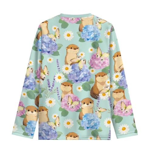 Girls Long Sleeve Athletic Shirts Lightweight Yoga Tops Crewneck Gym Tees 3-16 Years2