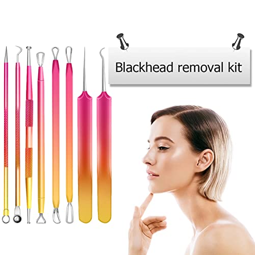 8 Pezzi Pinzetta Blackhead Estrattore Kit