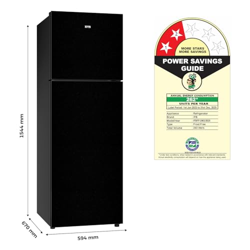 Image of IFB 243 L Frost Free Double Door Top Mount 2 Star Refrigerator (Surround Cool IFBFF-2902FKGT)