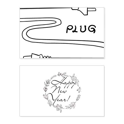 Tarjeta de felicitación conmemorativa para año nuevo y manualidades con doble agujero