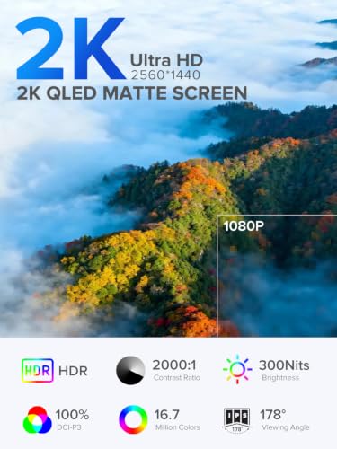 Image of UPERFECT 22 inch 2K QHD IPS HDR Portable Touch Monitor