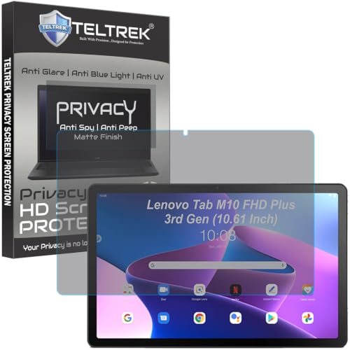 Image of Privacy Matte Anti Peep Screen Guard Compatible With Lenovo Tab M10 Plus 3rd Gen & Lenovo Tab M10 FHD Plus 3rd Gen (10.61 inch Inch Tablet) Screenguard Not a Tempered Glass Screen Protector