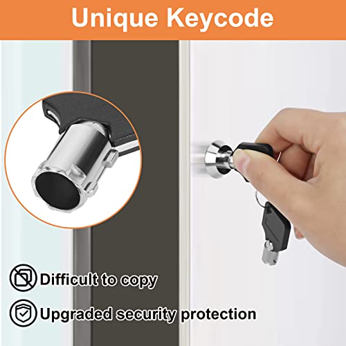 Image of Cam Lock RV Locks for Storage Door 1inch RV Compartment 4PCS Keyed Alike,Trailer Replacement Set with Keys, Chrome Finish (4, 1 Inch)