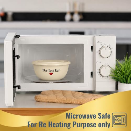 Image of Microwave Safe Stainless Steel Mixing Bowl Set with Lids - Set of 3 (500ml, 750ml, 1250ml) - Euro Style Food Storage Containers - (Classic LLE)