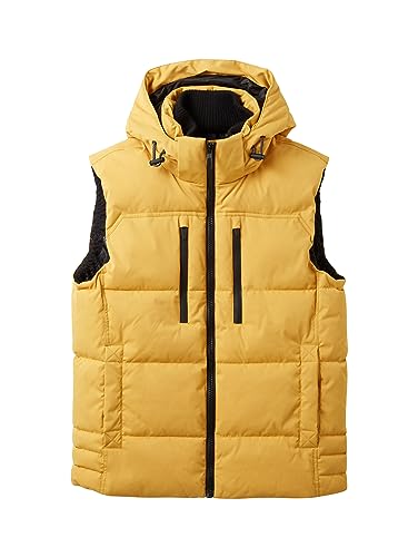 TOM TAILOR Herren Puffer Steppweste mit Abnehmbarer Kapuze – Ansicht 4