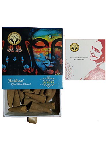 Village Handwork Incense Sticks And Cones Variety Gift Pack Joss Sticks | Premium Aromatherapy Of 80 Sticks 60 Cones 100% Original Hand Rolled 40+ Min Burn |4 Sets Gift Pack With Free Stick Holder #TOP3