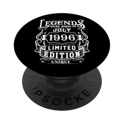 Cumpleaños Julio 1996 Edición Limitada Regalo Legend July PopSockets PopGrip Intercambiable