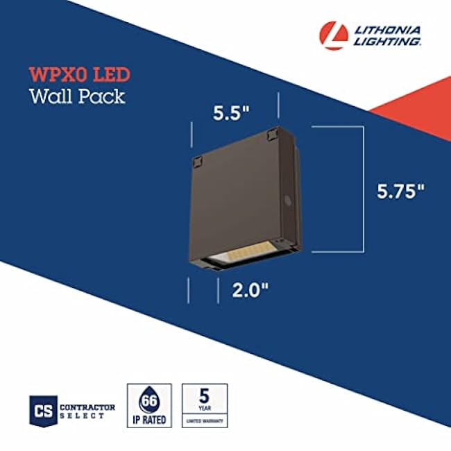 Lithonia Lighting WPX0 LED ALO SWW2 MVOLT PE DDBXD M2 Switchable Outdoor MVOLT Photocell Wallpack, Dark Bronze