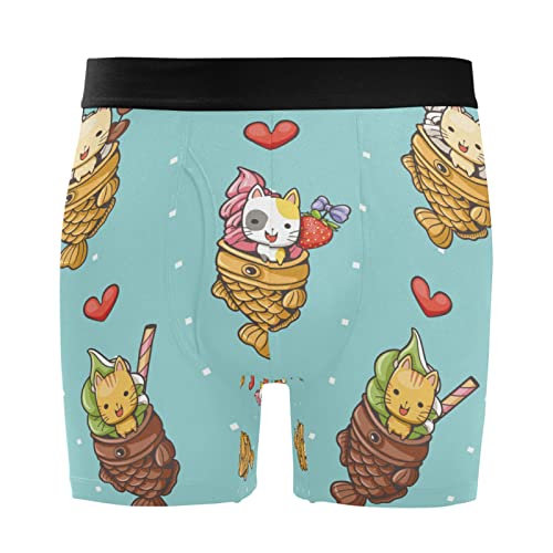 Calzoncillos elásticos ultrasuaves de gato y lunares pack de 2 bóxer para hombre cómodo
